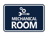 Classic Framed Mechanical Room Wall or Door Sign