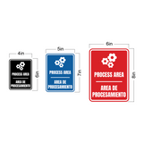 Signs ByLITA Portrait Round Process Area Door or Wall Sign | Spanish Bilingual Warehouse and Factory Signs
