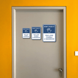 Portrait Round Plus Don't Push It You'll Give Yourself A Hemorrhoid Door or Wall Sign | Funny Wall Decor Man Cave