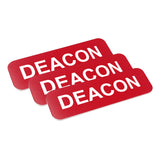 Deacon 1 x 3" Name Tag, (3 Pack)