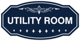 Signs ByLITA Victorian Utility Room Wall or Door Sign - Laser-Engraved Lettering | Durable ABS Plastic | Vibrant Colors | Powerful Foam Tape