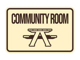 Classic Framed Community Room Wall or Door Sign