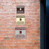 Signs ByLITA Square Caution Foot Traffic On Other Side Of Door. Open Door Slowly. Door or Wall Sign | Public Signage