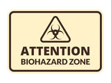 Signs ByLITA Classic Framed Attention: Biohazard Zone Door or Wall Sign Easy Installation | Health And Safety | Building And Warning Signs