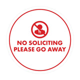 Circle No Soliciting Please Go Away Wall or Door Sign