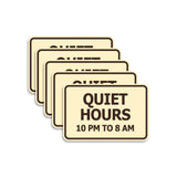 Signs ByLITA Classic Framed, Quiet Hours 10 pm to 8 am Wall or Door Sign (Multipacks)