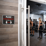 Classic Framed Please Re-Rack Your Weights After Use Wall or Door Sign | Weights & GYM Etiquette - Sign
