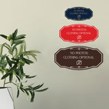 Signs ByLITA Victorian No Photos: Clothing optional Wall or Door Sign