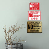 Signs ByLITA Classic Framed Absolutely No Loitering No Panhandling No Soliciting Wall or Door Sign