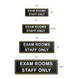 Standard Plus Exam Rooms – Staff Only Wall or Door Sign | Exam Room Notices