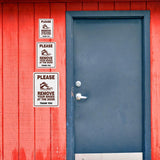 Portrait Round Plus Please Remove Your Shoes At The Door Thank You Wall or Door Sign | Public Notice Signs