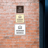 Signs ByLITA Square Storage Wall or Door Sign | Spanish Bilingual Business And Office Signs