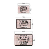 Classic Framed Plus Little Girls With Dreams Become Women With Vision Wall or Door Sign | Motivational Home Decor