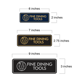 Signs ByLITA Standard Fine Dining Tools Door or Wall Sign Easy Installation | Durable Construction | Kitchen Essentials | Hygiene | AirBnB Signs