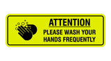 Standard Attention Please Wash Your Hands Sign