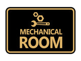 Classic Framed Mechanical Room Wall or Door Sign