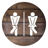 Circle Plus - Fun Restrooms Wall or Door Sign | Fun Restroom Sign