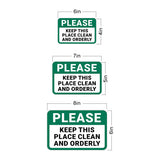 Classic Framed Plus Please Keep This Place Clean And Orderly Door or Wall Sign | Health & Safety Signage