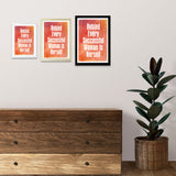 Designs ByLITA Behind Every Successful Woman Is Herself, Wall Print Art | Home Decor