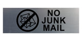 Basic No Junk Mail Wall or Door Sign