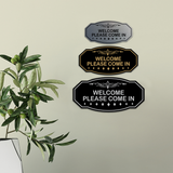 Signs ByLITA Victorian Welcome Please Come In Wall or Door Sign