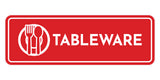 Signs ByLITA Standard Tableware Door or Wall Sign Easy Installation | Durable Construction | Kitchen Essentials | Hygiene | AirBnB Signs
