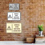 Signs ByLITA Classic Framed Chemical Store Keep Door Locked Shut Door or Wall Sign Easy Installation | Health And Safety | Building And Hospitality Signs