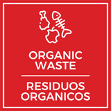Signs ByLITA Square Organic Waste Wall or Door Sign | Spanish Bilingual Business And Office Signs