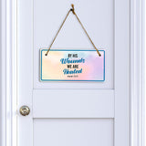 By His Wounds We Are Healed Isaiah 53:5 5x10 Hanging Plus Wall or Door Sign | Religious Home Decor
