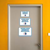 Classic Framed Plus Avoid Loud Noises In Restroom Door or Wall Sign | Bathroom Signs