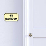 Notched Standard Restroom Wall or Door Sign | Warning/Safety/Reception