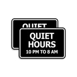 Signs ByLITA Classic Framed, Quiet Hours 10 pm to 8 am Wall or Door Sign (Multipacks)