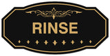 Signs ByLITA Victorian Rinse Wall or Door Sign - Laser-Engraved Lettering | Durable ABS Plastic | Vibrant Colors | Powerful Foam Tape