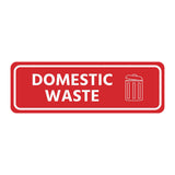 Signs ByLITA Standard Domestic Waste Door or Wall Sign Durable ABS Plastic | Laser Engraved | Easy Installation | Elegant Design