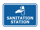 Signs ByLITA Classic Framed Sanitation Station Door or Wall Sign Easy Installation | Health And Safety | Building And Hospitality Signs