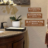 Standard Plus Bathroom Rules Enjoy & Keep It Clean Please Wall or Door Sign | Health And Safety Office Signage