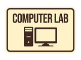Classic Framed Computer Lab Wall or Door Sign