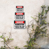 Classic Framed Plus Danger: Asbestos – Cancer and Lung Disease Hazard Door or Wall Sign | Miscellaneous Warning Signs - Industrial & Construction