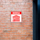 Square Plus Bodega Wall or Door Sign | Spanish | Health & Safety Warehouse Business Signage