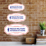 Victorian Plus Proud Military Veteran at Home Wall or Door Sign| Honor Veterans with Military Signs | US Pride | Businesses and Homes