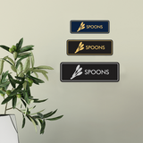 Signs ByLITA Standard Spoons Door or Wall Sign Easy Installation | Durable Construction | Kitchen Essentials | Hygiene | AirBnB Signs