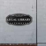 Victorian Plus Legal Library Wall or Door Sign | Legal and Courtroom Decoration