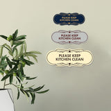 Signs ByLITA Designer Please Keep Kitchen Clean Wall or Door Sign