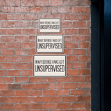 Classic Framed Plus In My Defense I was Left Unsupervised Wall or Door Sign | Funny Funny Home & Office Signage