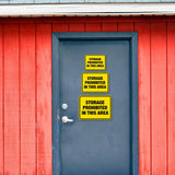 Classic Framed Plus Storage Prohibited in This Area Door or Wall Sign | Miscellaneous Warning Signs - Industrial & Construction