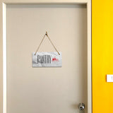 Pantry 5x10 Hanging Plus Wall or Door Sign | Rustic Twine | Range of Vibrant Decor Styles | Room Signs For Home and Business