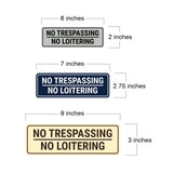 Signs ByLITA Standard No Trespassing No Loitering Wall or Door Sign | Office & Home Signage