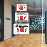 Classic Framed Plus Constitution Protected Zone – Uninvited Guests Beware Door or Wall Sign | 2nd Amendment Protection