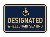 Signs ByLITA Classic Framed Designated Wheelchair Seating Wall or Door Sign