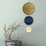 Signs ByLITA Circle Por favor Mantenga La Puerta Cerrada Wall or Door Sign